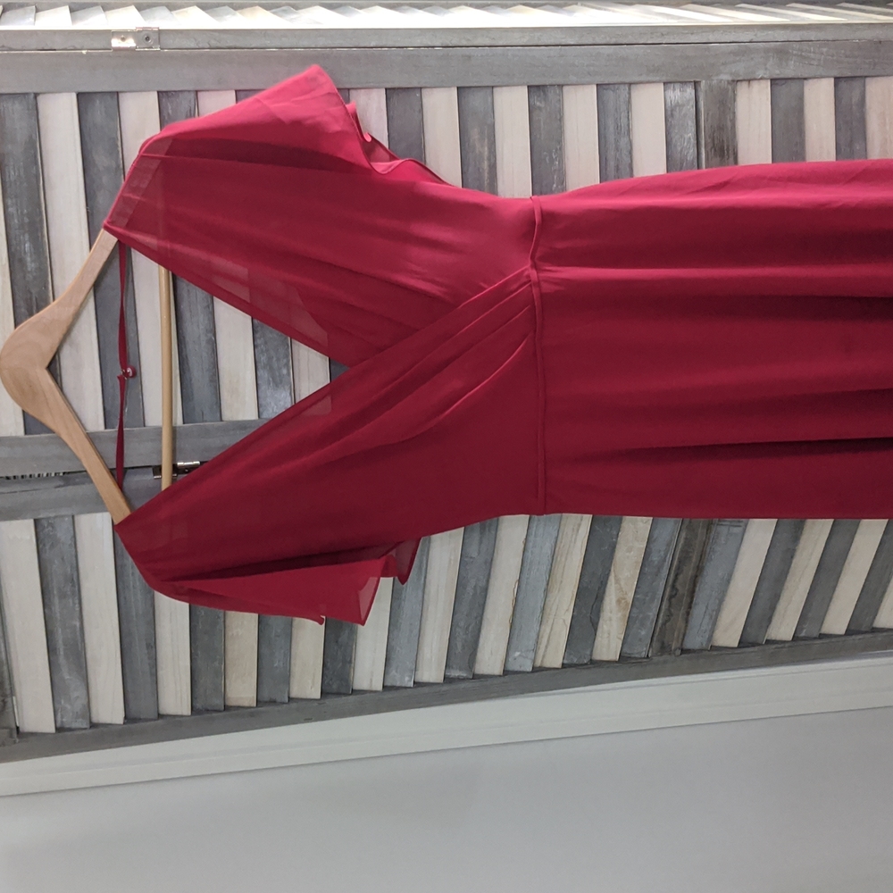 Clarinet red bridesmaid dress
